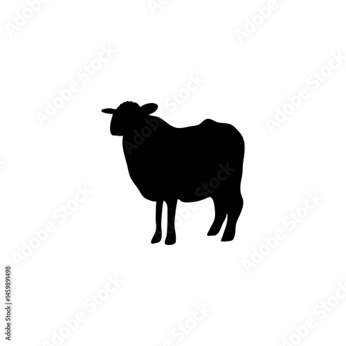 Sheep silhouette icon vector