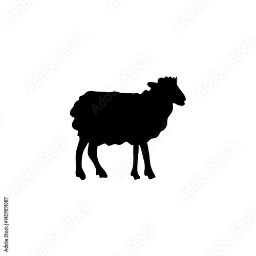 Sheep silhouette icon vector