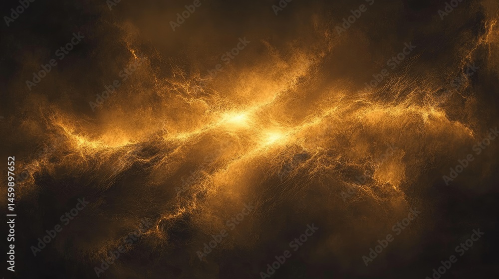 Fototapeta premium A dramatic cosmic nebula display of fiery clouds.