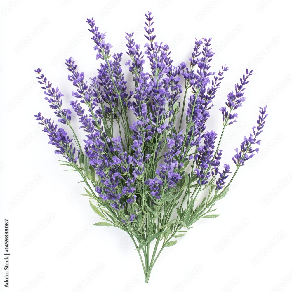 Fototapeta premium Lavender flower bouquet isolated on white background