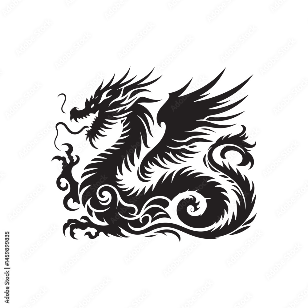 Fototapeta premium Dragon vector (3).eps