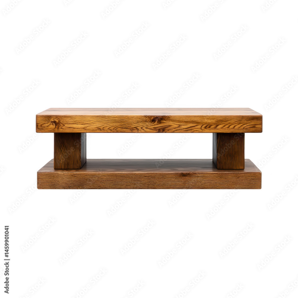 Rustic wooden coffee table with sturdy design and natural wood grain finish, perfect for adding warmth to any living space. table features lower shelf for additional storage Rustic wooden coffee table with sturdy design and natural wood grain finish, perfect for adding warmth to any living space. table features lower shelf for additional storage