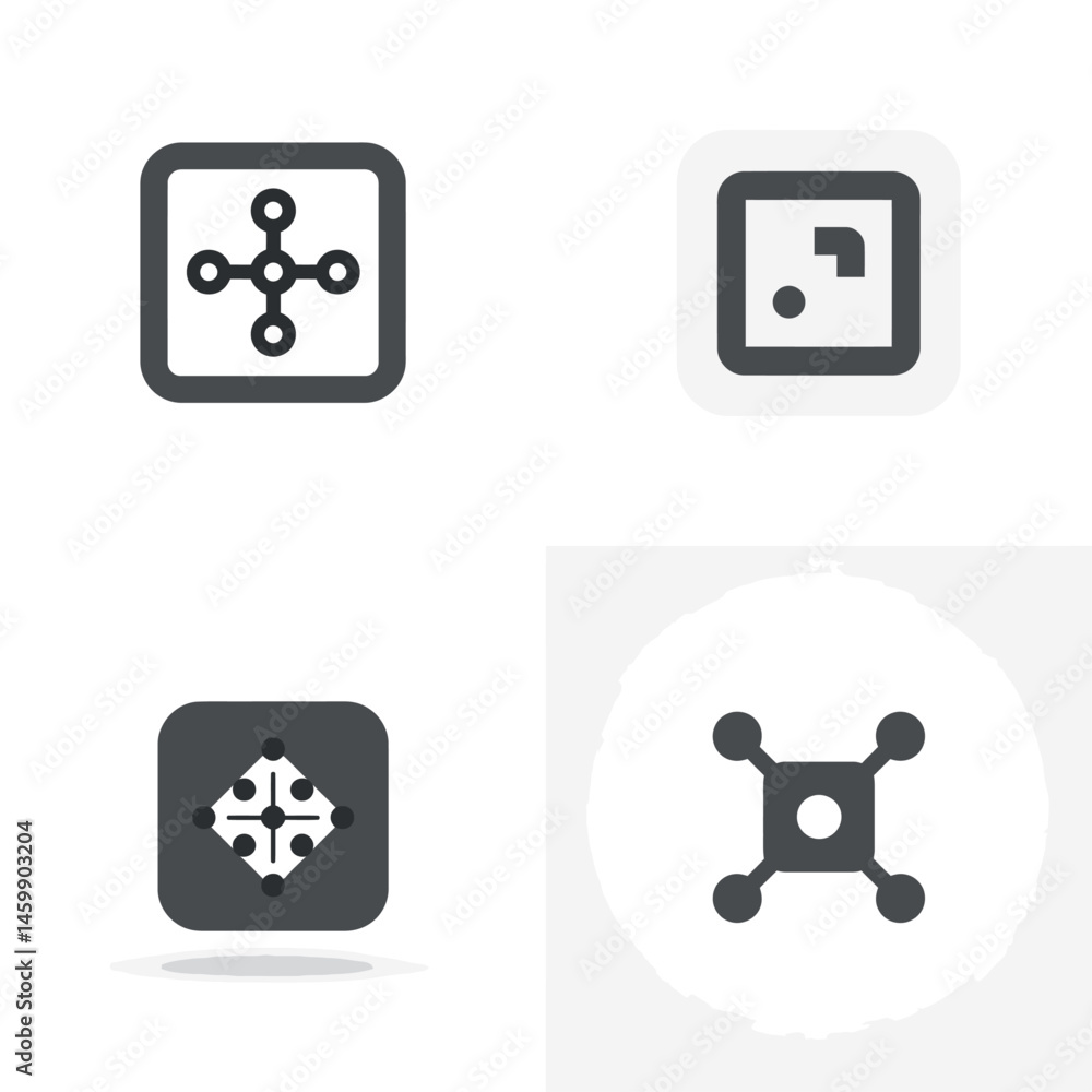 Layout icon sheet, vector icons, simple shapes Layout icon sheet, vector icons, simple shapes