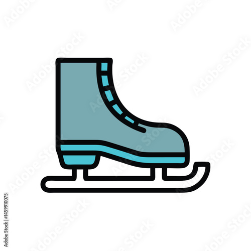 ice skates on white background