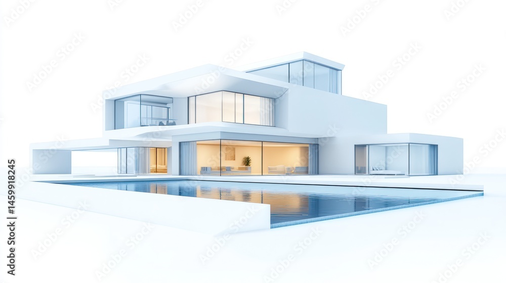 Modern Minimalist Dream Home: Architectural Design of a Luxurious Villa with Infinity Pool Modern Minimalist Dream Home: Architectural Design of a Luxurious Villa with Infinity Pool