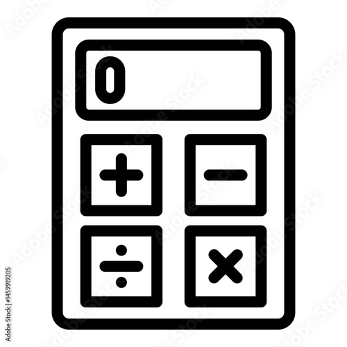 Calculator Vector Line icon Design