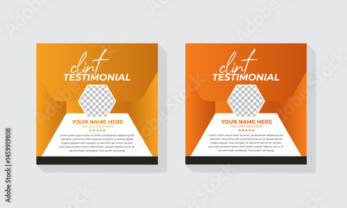 Client testimonial design modern clean and attractive client feedback design with different colors 