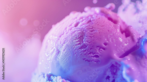 Wallpaper Mural Closeup vibrant purple pink ice cream scoop splash Torontodigital.ca