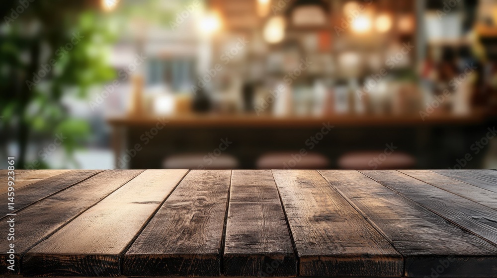 A rustic wooden table awaits in a cozy coffee shop, surrounded by a blurred background of warm lighting and inviting decor, perfect for relaxation and social interaction. A rustic wooden table awaits in a cozy coffee shop, surrounded by a blurred background of warm lighting and inviting decor, perfect for relaxation and social interaction.