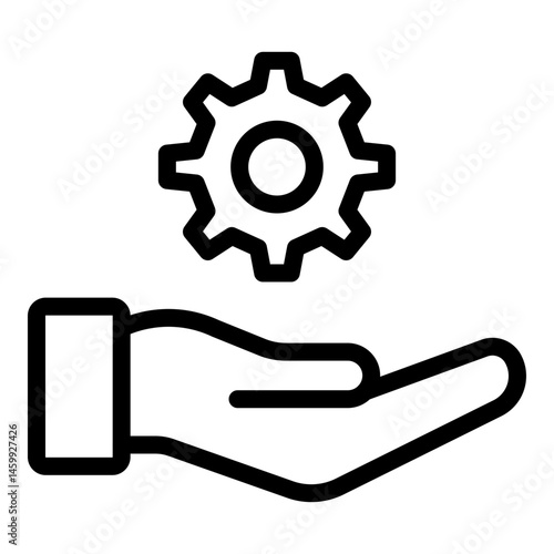 Settings Vector Line Icon Design