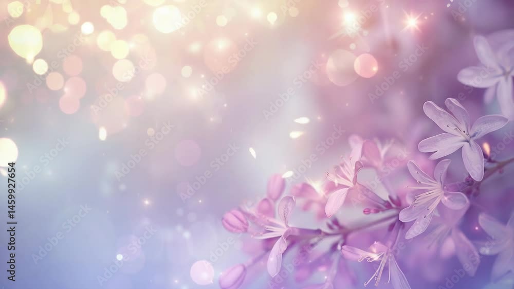 Magical Purple Floral Sparkle With Bokeh Magical Purple Floral Sparkle With Bokeh
