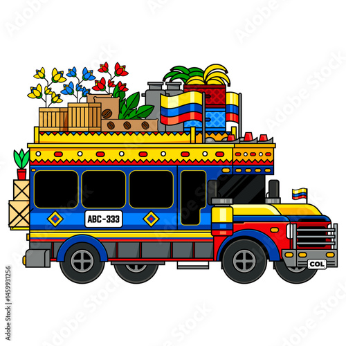 Colorful Chiva Bus A Symbol of Colombian Culture and Travel