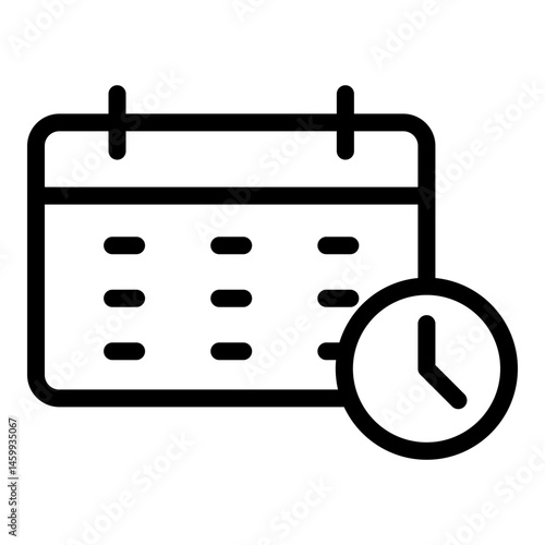 Deadline Vector Line Icon Design