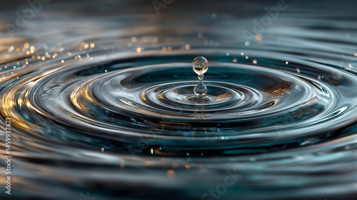 Wallpaper Mural Abstract Water Drop Ripple Calm, Serene, and Tranquil Image Torontodigital.ca