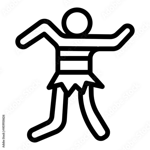 Brazilian Dance Vector Line Icon Design