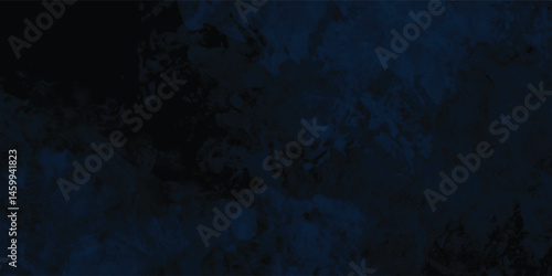 Organic Abstract Surface in Dark Blue with Thick Painted Layers

