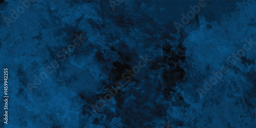 Textured Blue Painting with Artistic Brush Motion and Distressed Finish

