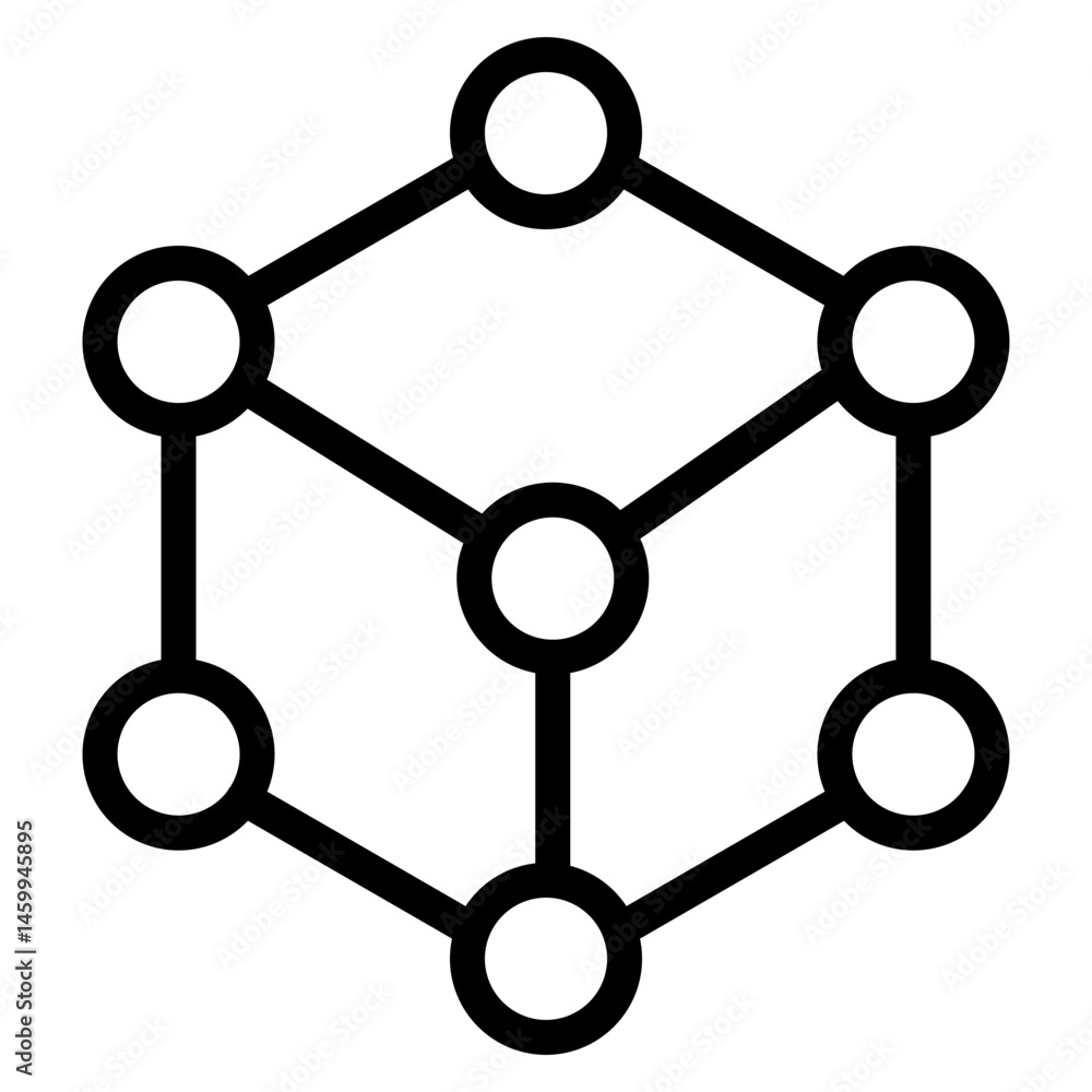 Cube Vector Line Icon Design Cube Vector Line Icon Design