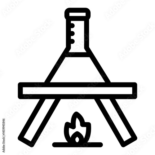 Burning Vector Line Icon Design