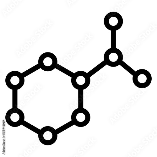 Molecule Vector Line Icon Design