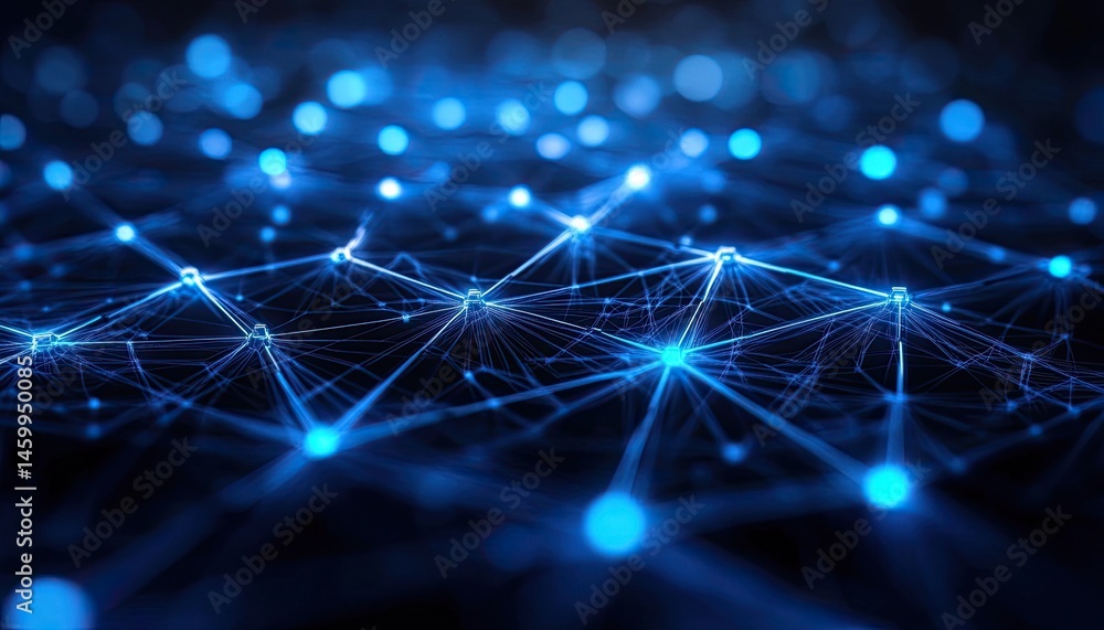Abstract network of interconnected nodes (2) Abstract network of interconnected nodes (2)
