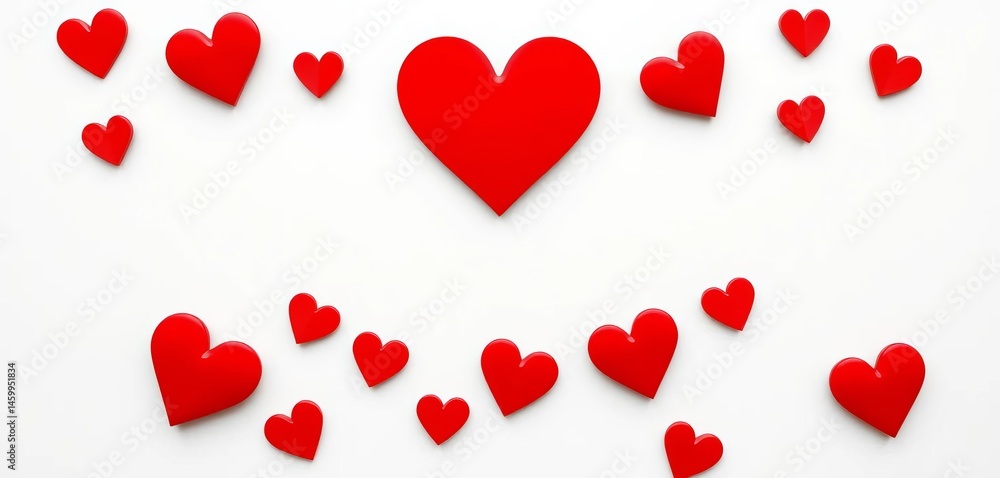 Vibrant red heart symbol, clean white background , sweet, single Vibrant red heart symbol, clean white background , sweet, single