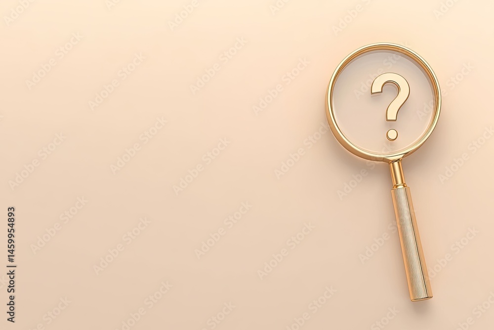 Magnifying glass with question mark Magnifying glass with question mark