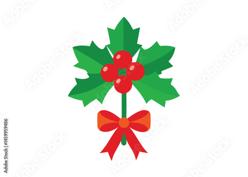 christmas-traditional-mistletoe-bouquet-with-red-b.eps