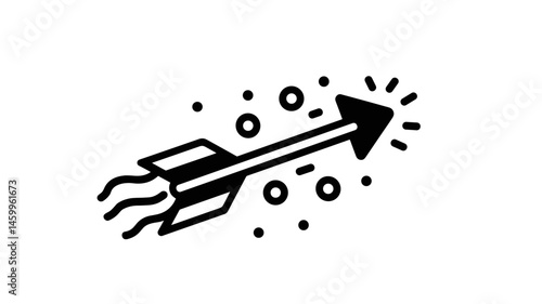 Aiming for Excellence: A stylized illustration of an arrow with a shining tip streaks forward, embodying the concepts of precision, direction, and progress.