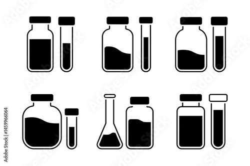 Laboratory glassware medical science research vials