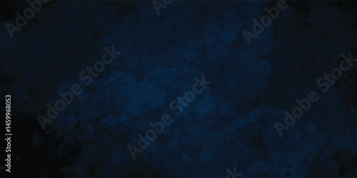 Intense Navy Abstract Art with Heavy Texture and Creative Distressed Finish

