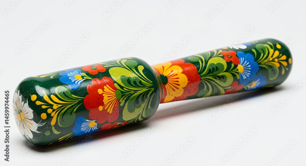 Hand painted wooden mortar and pestle Hand painted wooden mortar and pestle