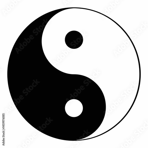 Yin And Yang Symbol Represents Balance Harmony And Interconnectedness Vector Illustration