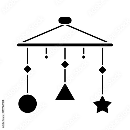 Hanging toy with stars. Entertains baby.