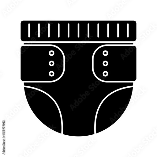 Diaper with pins. Changes baby.