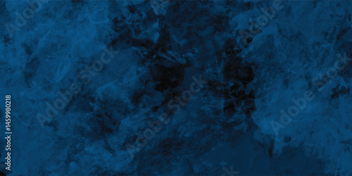 Deep Blue Grunge Art Texture with Organic Paint Streaks and Visual Depth


