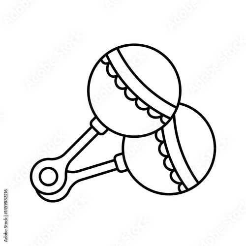 Rattle with handle. Entertains baby.