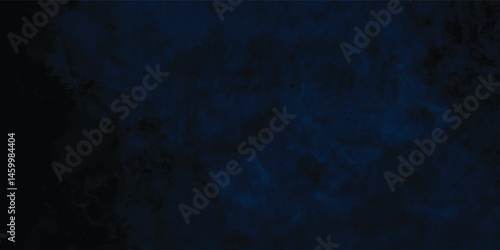 Dark Artistic Surface in Blue with Rough Texture and Abstract Paint Patterns

