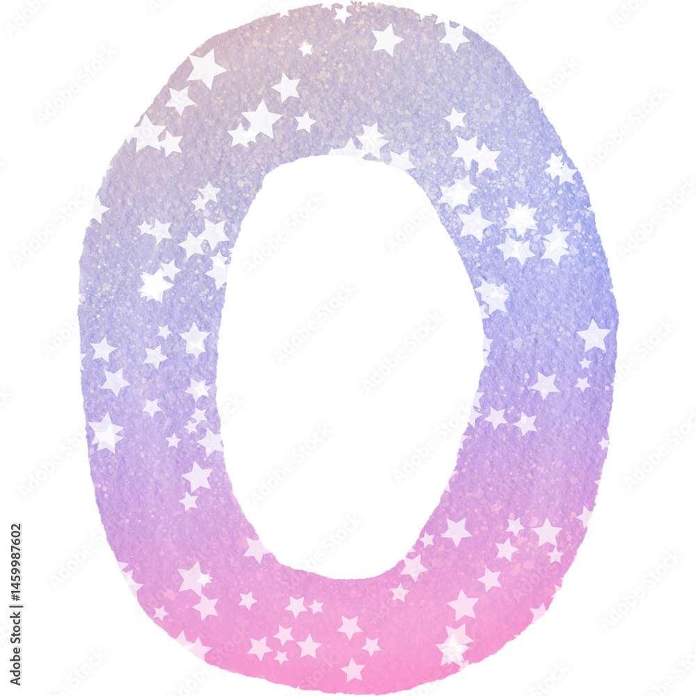 Colorful alphabet watercolor paper texture PNG