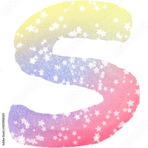 Obraz na płótnie Colorful alphabet watercolor paper texture PNG w salonie