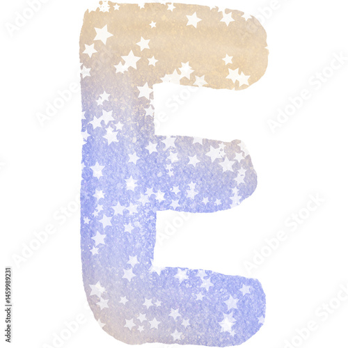 Obraz na płótnie Colorful alphabet watercolor paper texture PNG w salonie