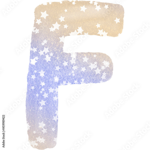 Obraz na płótnie Colorful alphabet watercolor paper texture PNG w salonie
