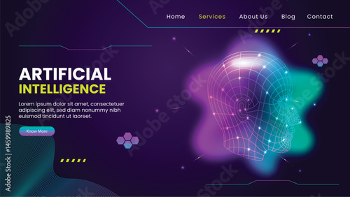Hand drawn ai template design, Business pack Landing page