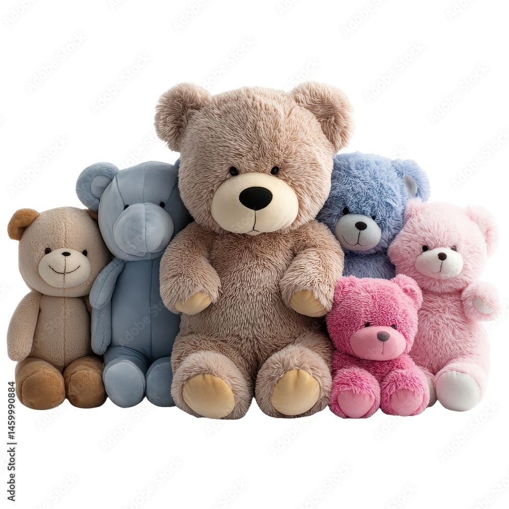 Soft toys isolated on transparent background. Soft toys isolated on transparent background.
