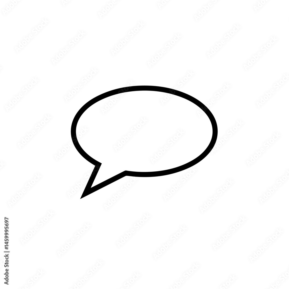 Simple speech bubble graphic for communication. Blank speech bubble design perfect for conversations. Empty speech bubble suitable for presentations and website design. This simple speech bubble is i Simple speech bubble graphic for communication. Blank speech bubble design perfect for conversations. Empty speech bubble suitable for presentations and website design. This simple speech bubble is i