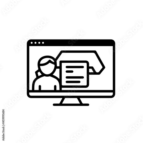 Online education platform with student profile and learning materials displayed on computer screen.  Digital learning resources include curriculum document and interactive flowchart.  This online educ