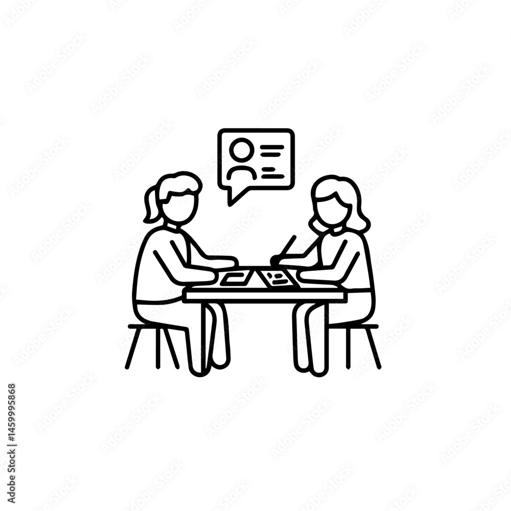 two students studying together at a table with a notepad two students studying together at a table with a notepad