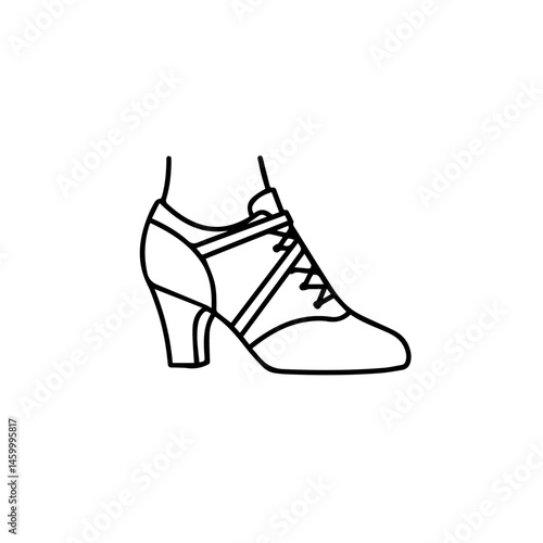 Dance Shoe Outline Design for Stylish Dancewear  