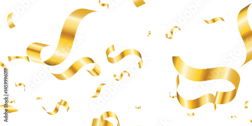 Premium Falling Confetti Vector Background Designed to Bring Sophistication and Festivity Together. Opulent Glittering Design for New Year’s Eve Celebrations and Brochure Templates"
