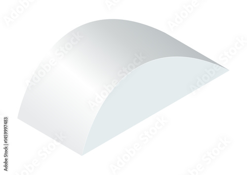 Payment check and receipts with shadow. Curved financial paper, purchase invoice. Buying, bill or calculate pay. Receipt the seller forms